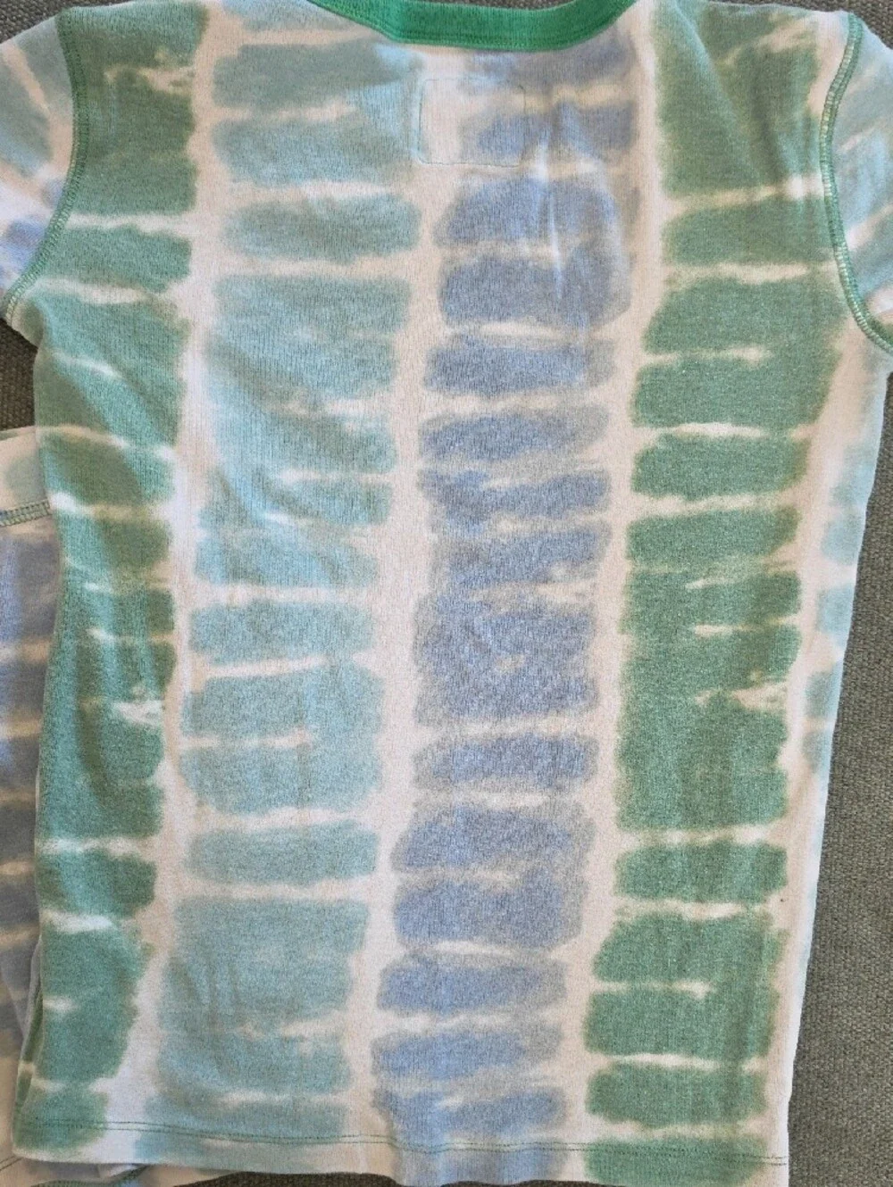 Crewcuts Kids Tie-Dye Short Pajama Set - Green & Blue